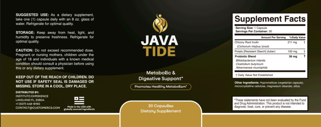 Javatide ingredients